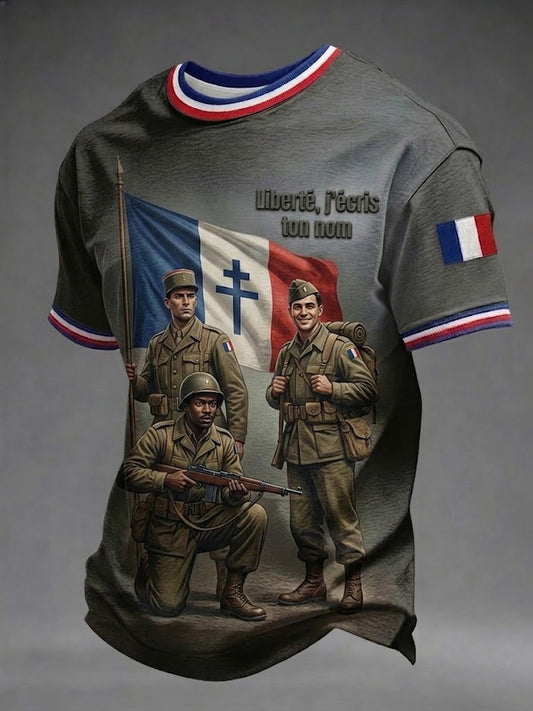 Men's Liberté J'écris Ton Nom Printed T-shirt
