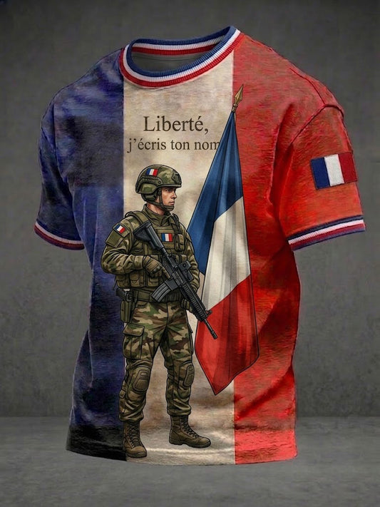 Men's Liberté J'écris Ton Nom Printed T-shirt