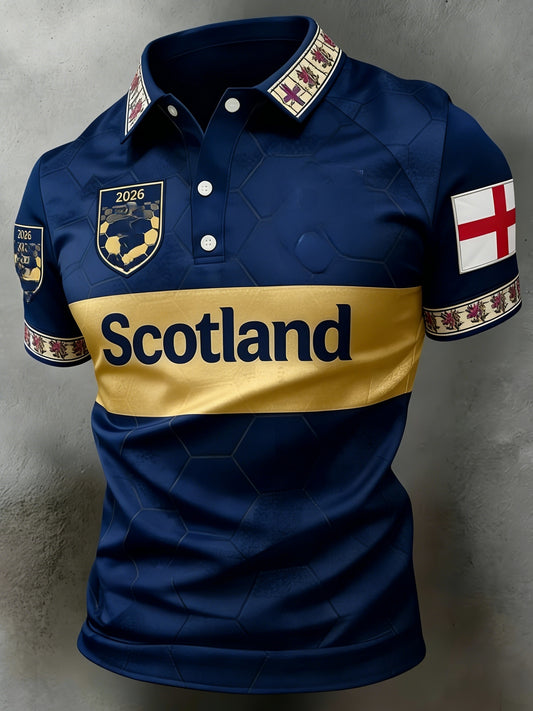 Unisex UK Scotland Football Lover 2026 Printed T-shirt