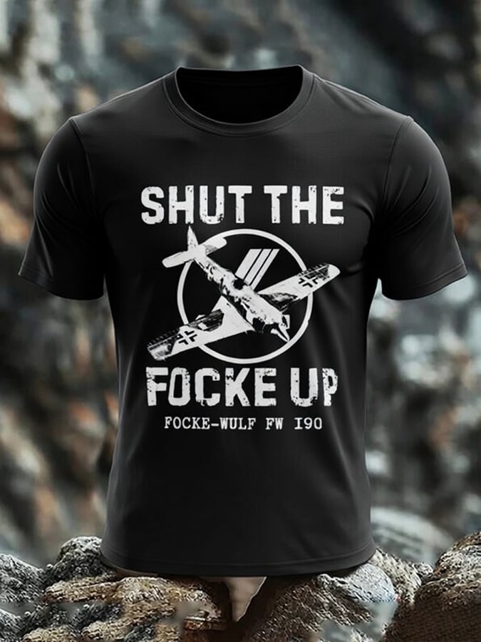 Men's SHUT THE FOCKE UP Printed T-Shirt