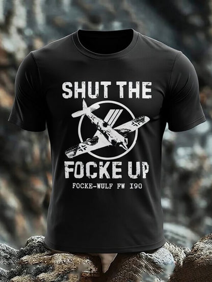 Men's SHUT THE FOCKE UP Printed T-Shirt