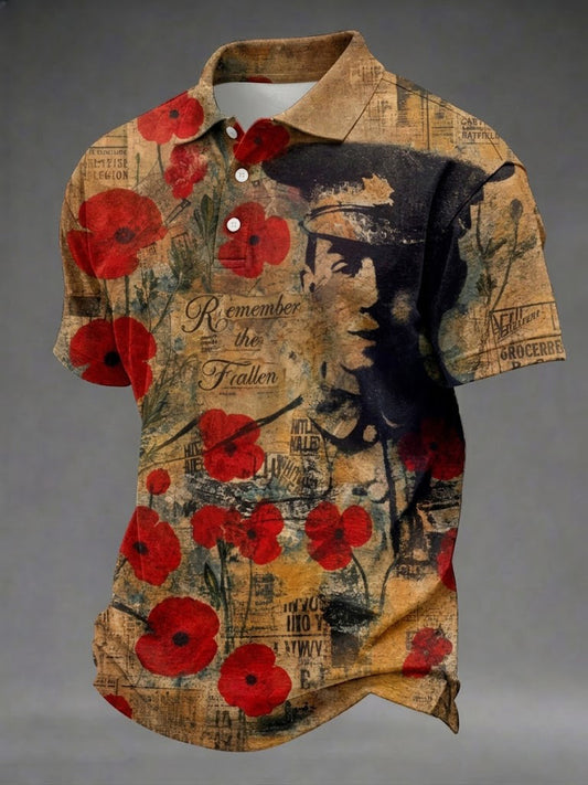 Men's European Victory Day Printed Shirt