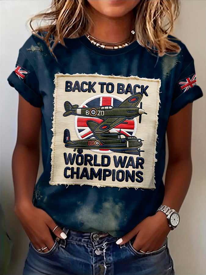 Women's European Victory Day Printed T-shirt