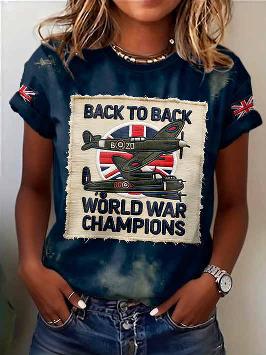 Women's European Victory Day Printed T-shirt
