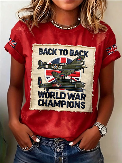 Women's European Victory Day Printed T-shirt