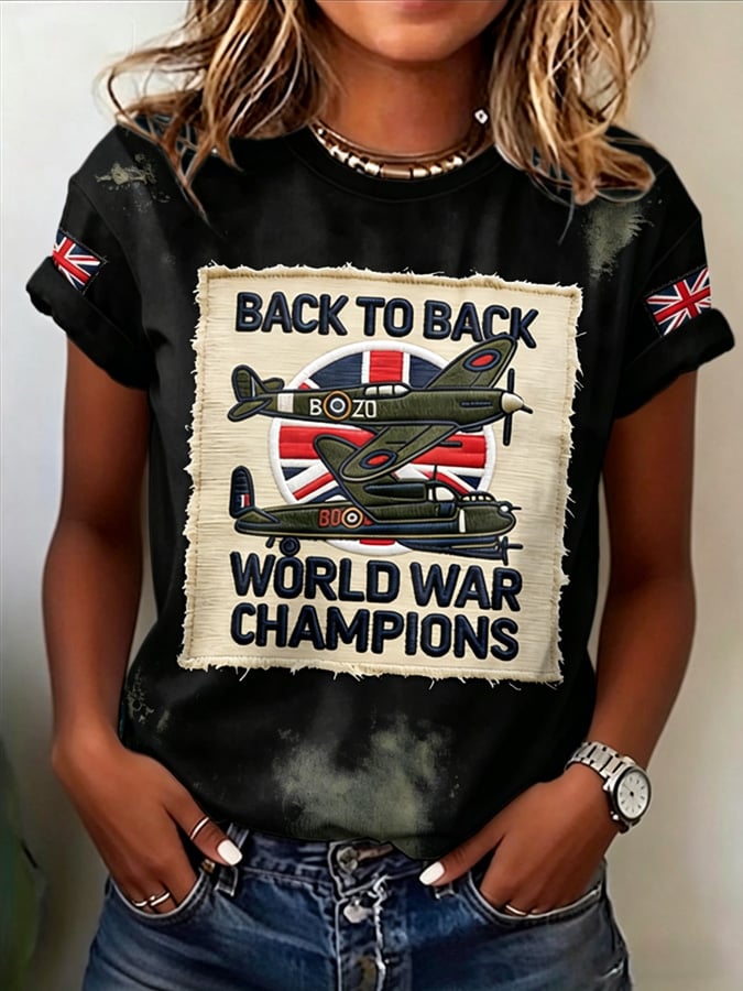 Women's European Victory Day Printed T-shirt
