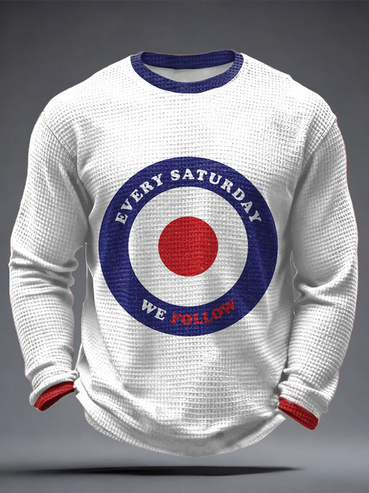 Men's Scotland Football Lover Printed Waffle Tops