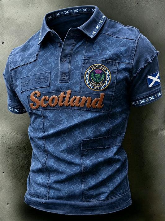 Men's UK Scotland Football Lover 2026 Printed T-shirt