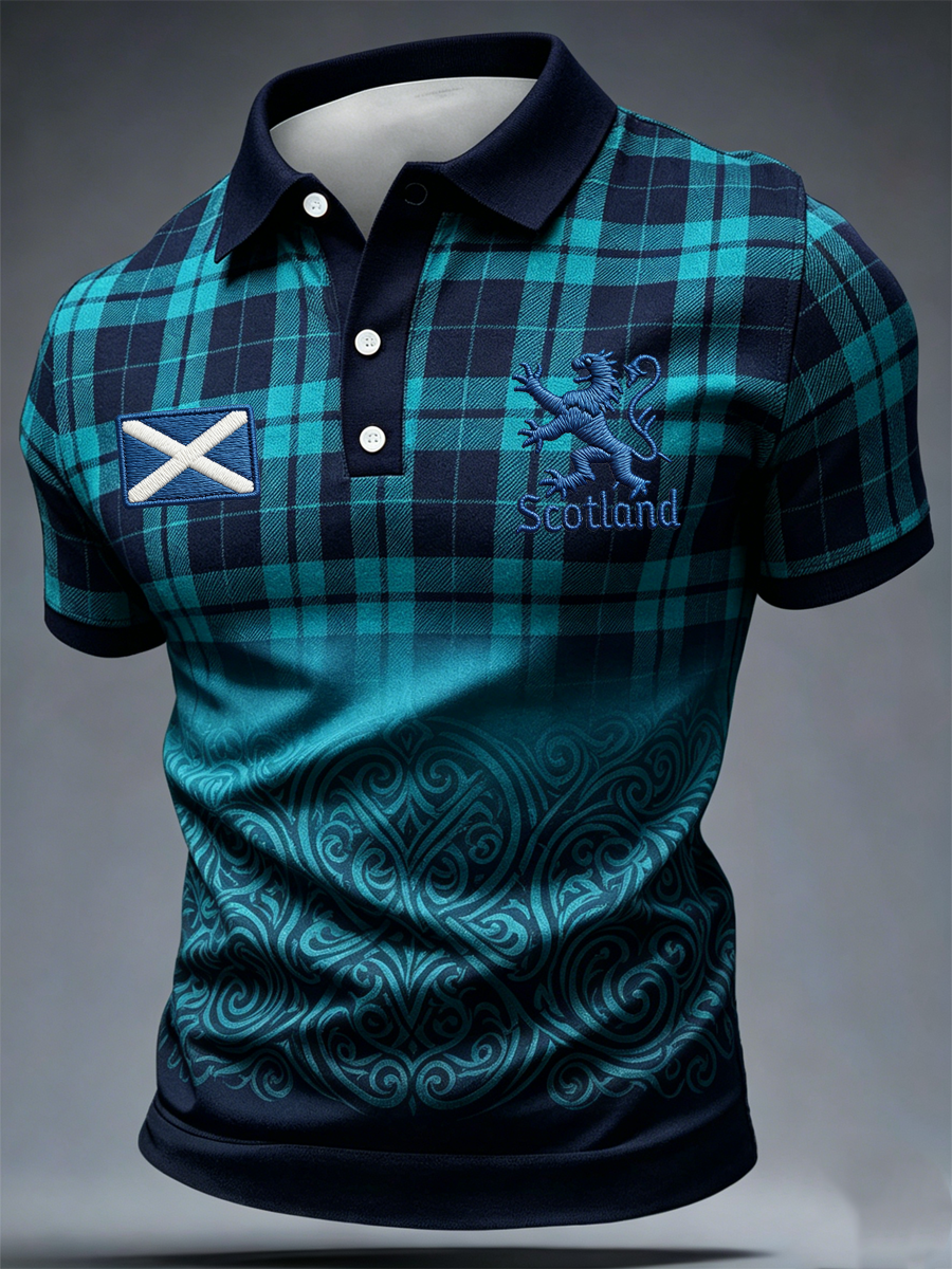 Men's UK Football Lover Scotland Printed polo shirt
