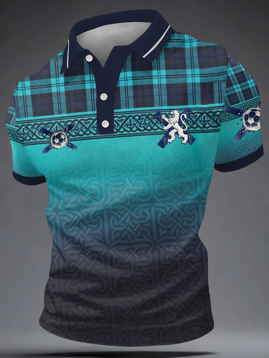 Men's UK Football Lover Scotland Printed polo shirt