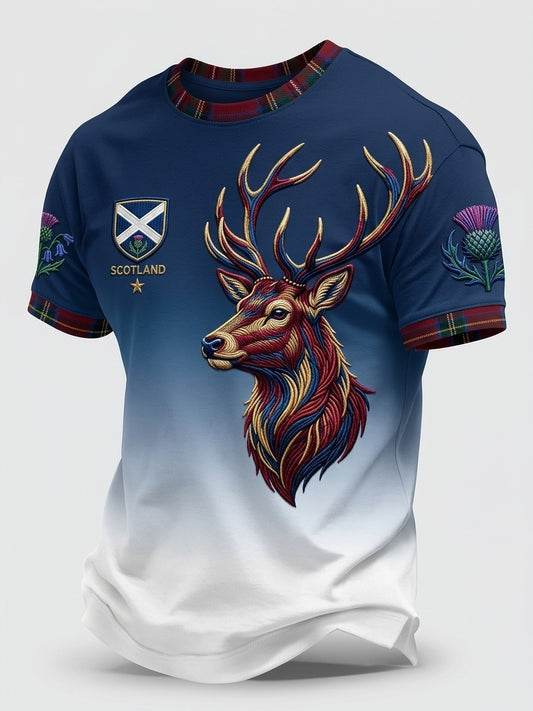 Men's Retro UK Scotland Football Lover 2026 Printed T-shirt