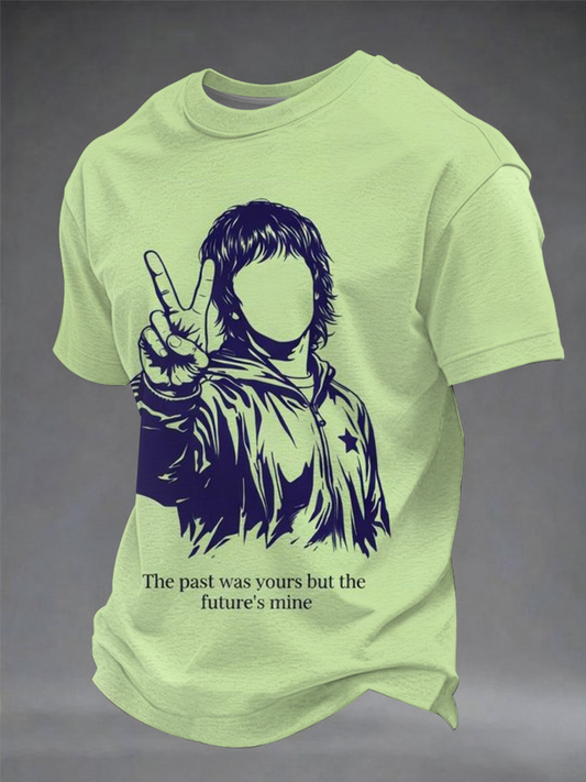 Men's Lemon Roses Music Lover Printed short sleeves t-shirt