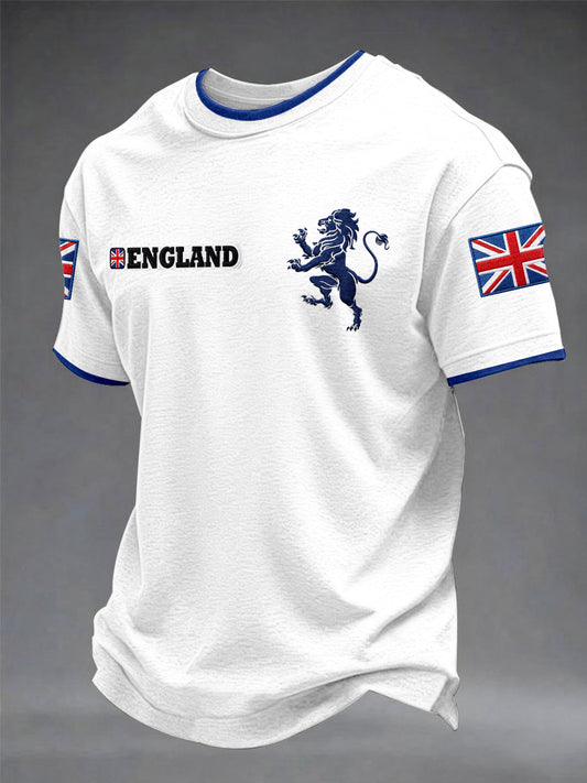 Men's British Casual Printed Unisex T-shirt