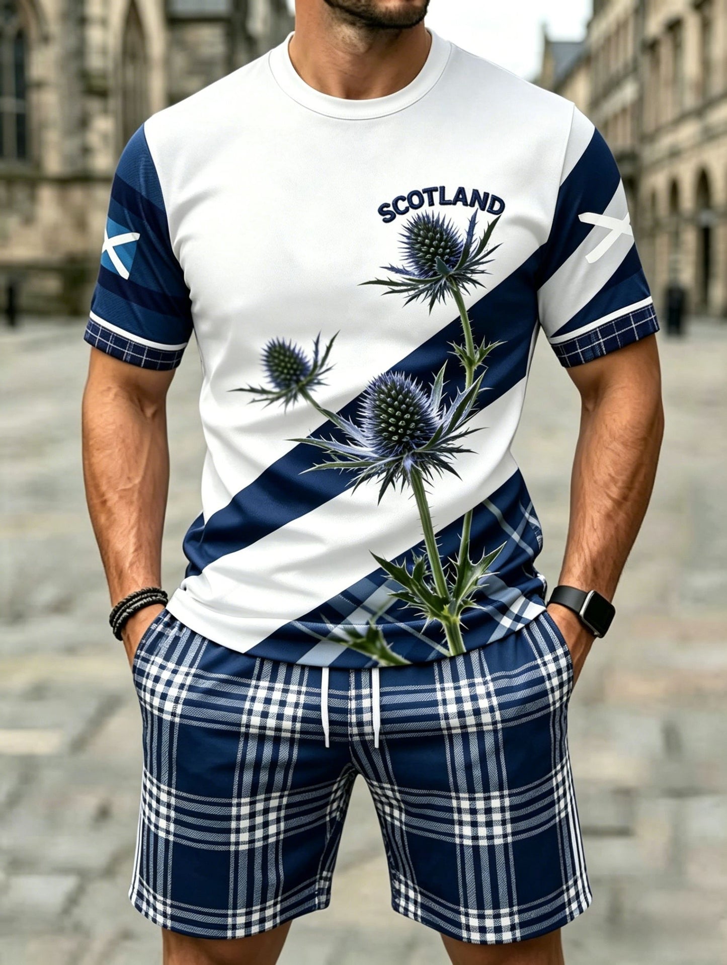 Men's UK Football Lover Scotland Printed Suits