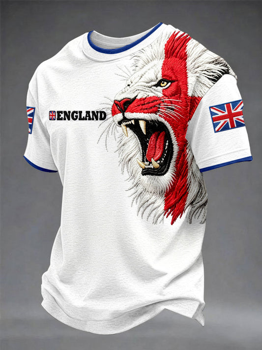 Men's British Casual Printed Unisex T-shirt