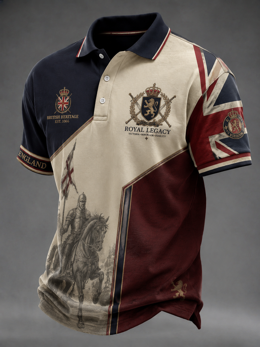 Men's British Knight Royal Arms Printed Shirt