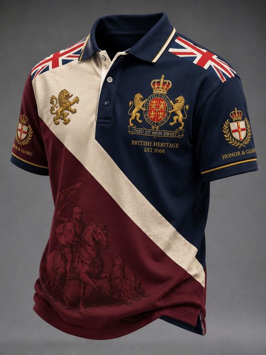 Men's British Knight Royal Arms Printed Shirt