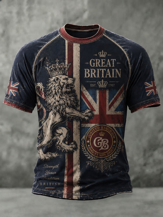 Men's British Lion Printed T-shirt