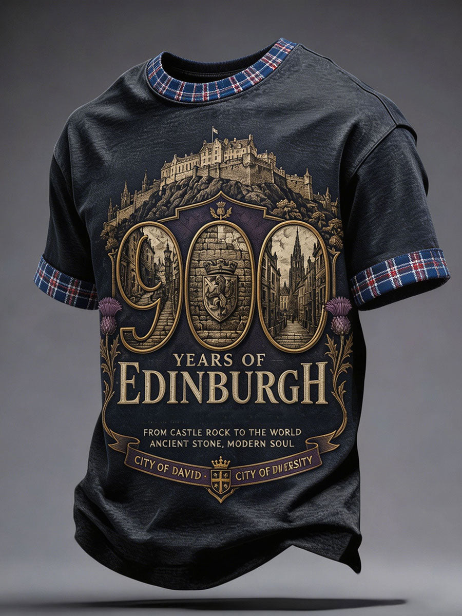 Men's Edinburgh City Proud Art Printed T-shirt