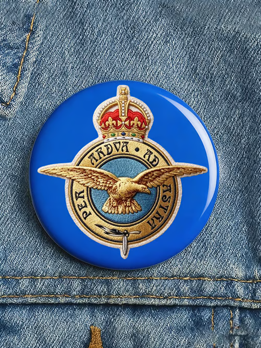 Unisex Royal Air Force print Brooch