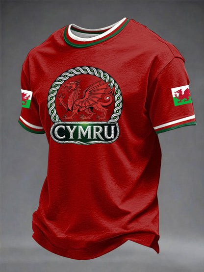 Men's Welsh Dragon Printed T-shirt