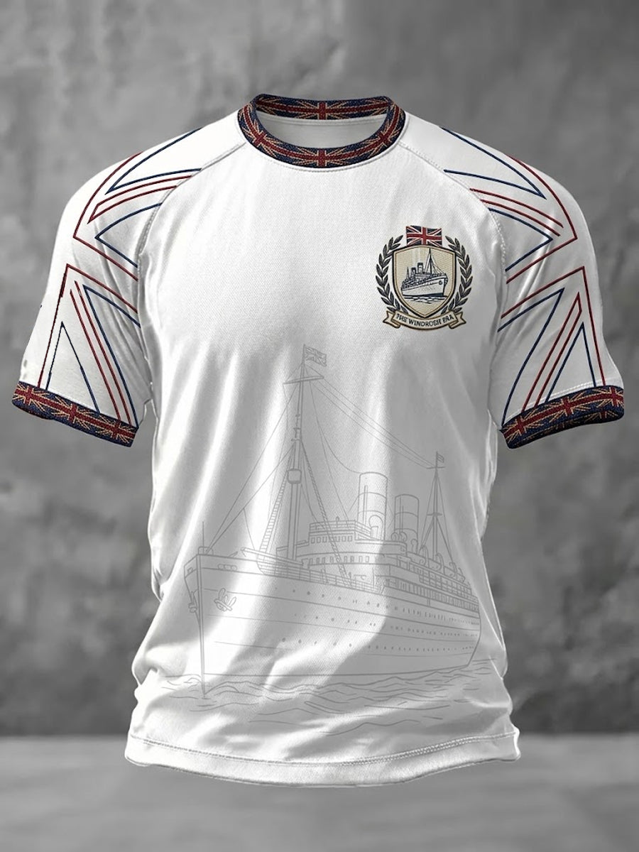 Men's Windrush Day Commemorate Printed Casual short sleeves t-shirt
