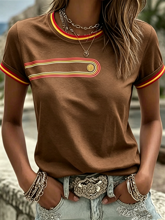 Women's Retro short-sleeved T-shirt