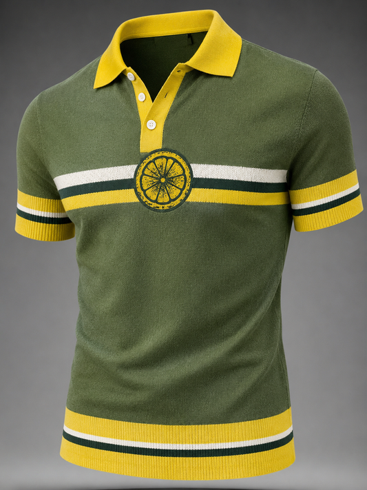 Men's Lemon Roses Music Lover Printed polo shirt