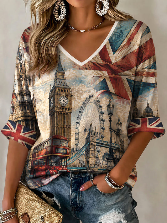 Women's London Printed Casual T-Shirt
