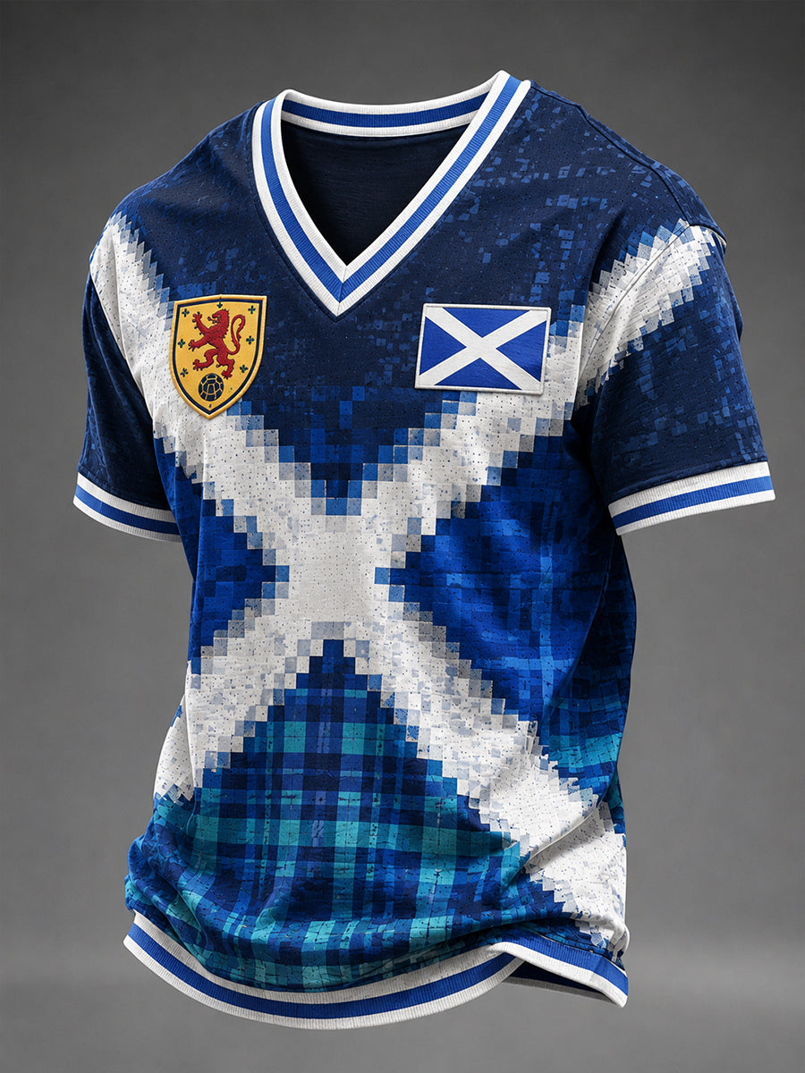 Men's Scotland Football V-neck T-shirt