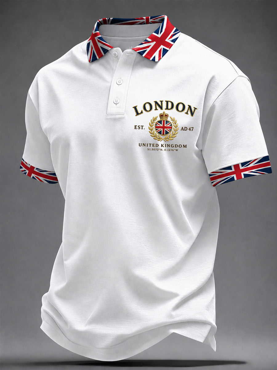Men's London Print Casual Shirt