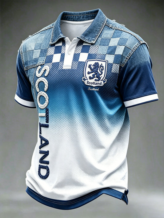 Men's Scotland Football Short Sleeve Shirt