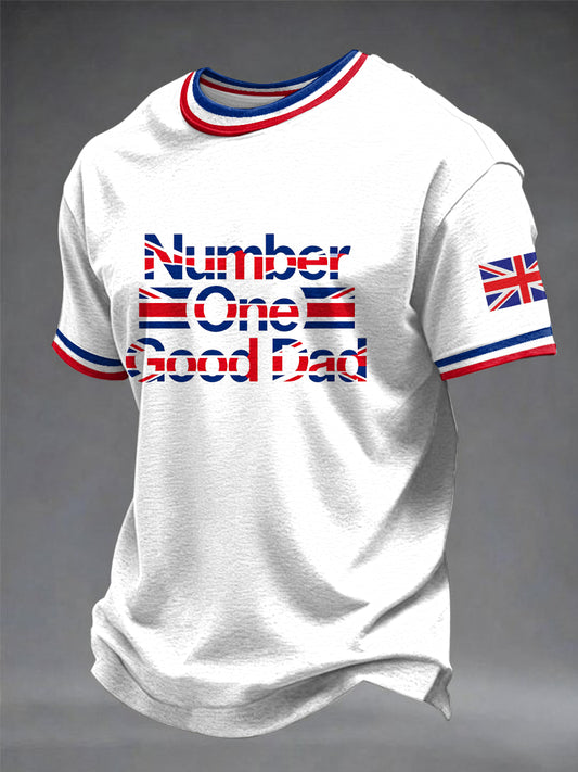 Men's British Father's Day Printed T-shirt