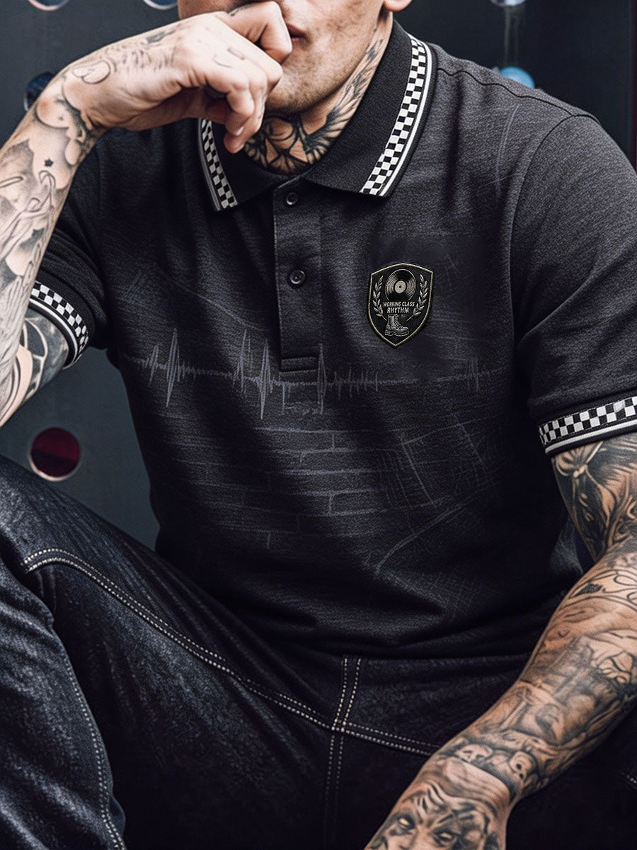 Men's UK Culture Art Music Lover Printed Casual Tops