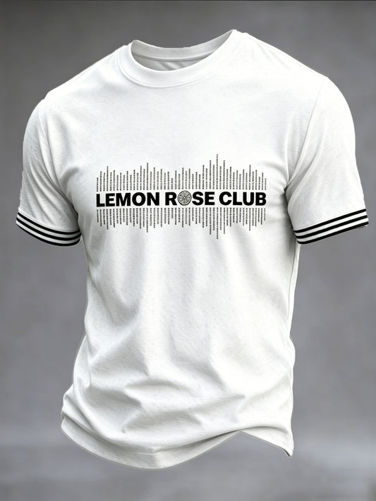 Men's White The Stone Rose Print Casual T-shirt