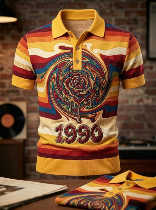 Men's Lemon Roses Music Lover Printed polo shirt