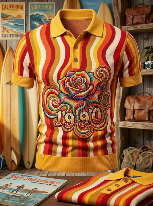 Men's Lemon Roses Music Lover Printed polo shirt