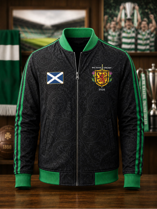 Men's UK Football Lover Scotland Printed Zip-Up Jacket