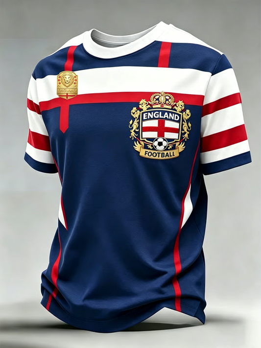 Men's UK Football Lover England Printed short sleeves t-shirt