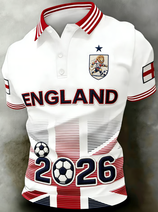 Men's UK Football Lover England Printed polo shirt