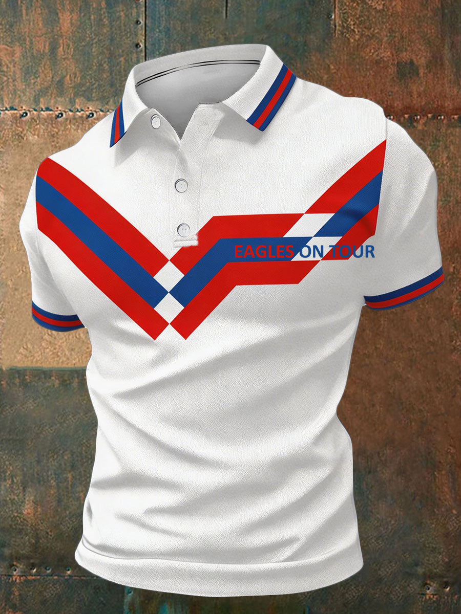 Men's Eagles Proud Football Lover Printed Casual Tops