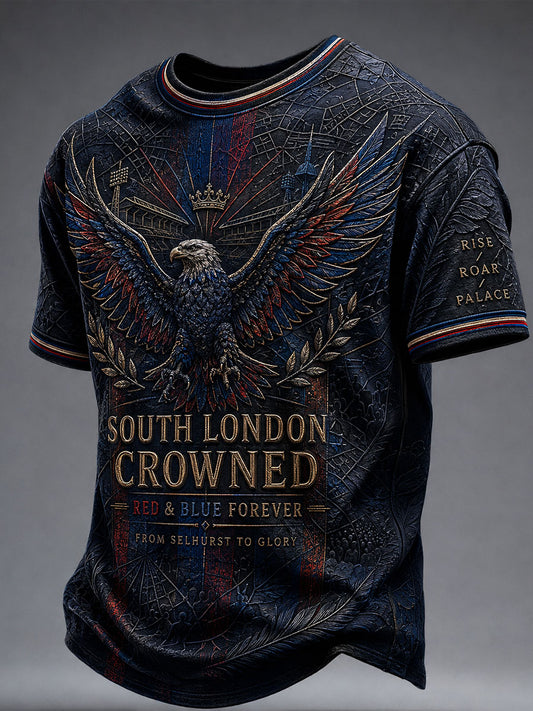 Men's Eagles Proud Football Lover Printed T-shirt