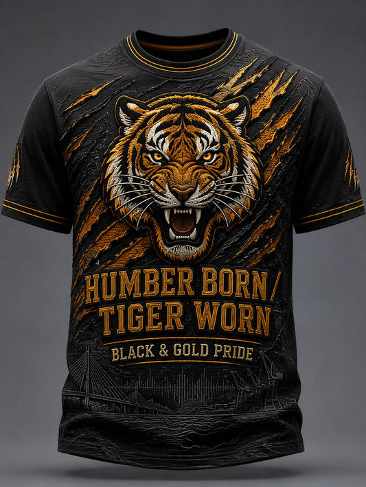 Men's Tigers Football Lover Printed T-shirt