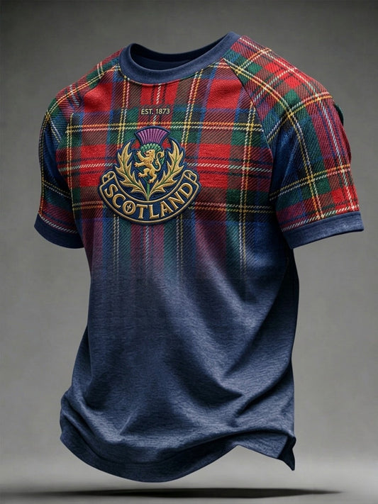 Men's UK Football Lover Scotland Printed short sleeve t-shirt