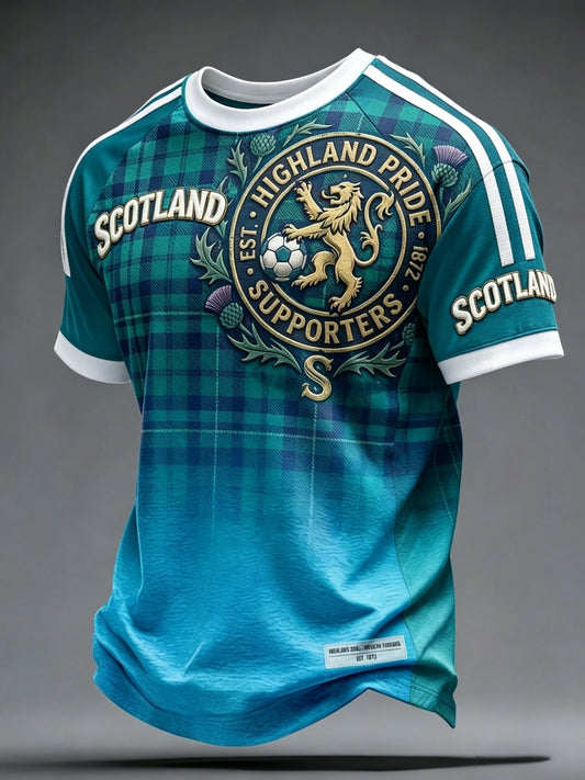 Men's UK Scotland Football Lover 2026 Printed T-shirt