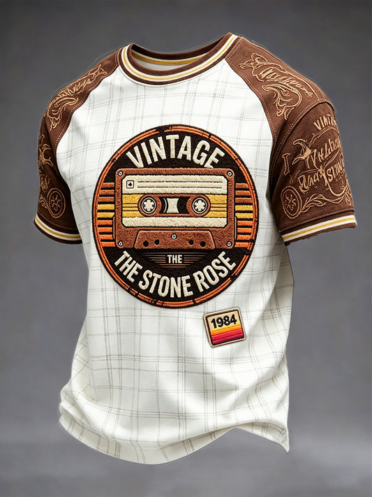 Men's The Stone Roses Vintage Print Casual T-shirt