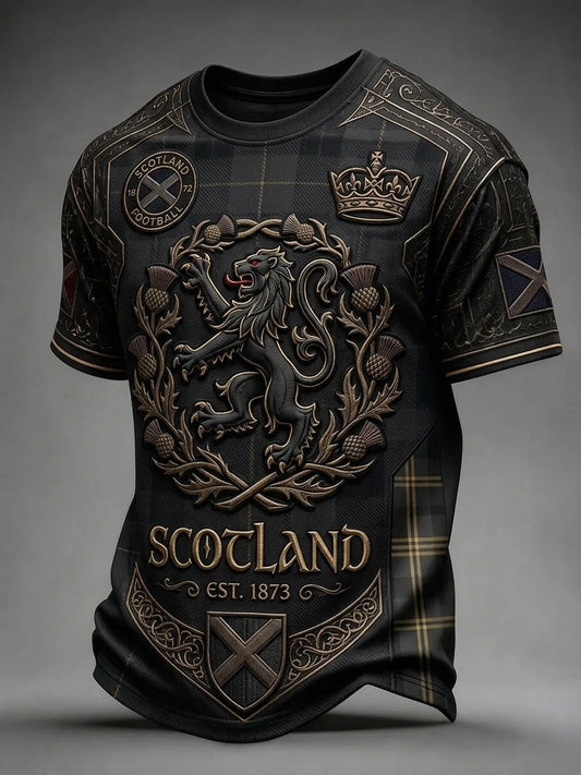 Men's UK Scotland Football Lover 2026 Printed T-shirt