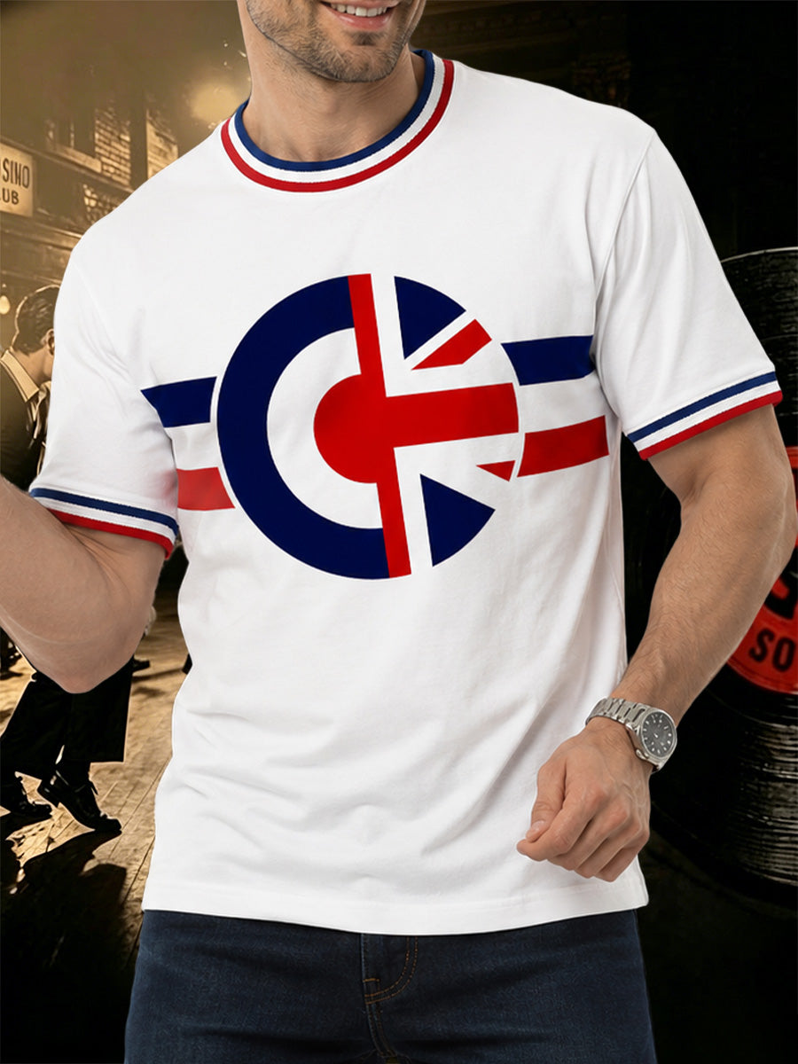 Men's Retro Northern Soul Print Casual Tee