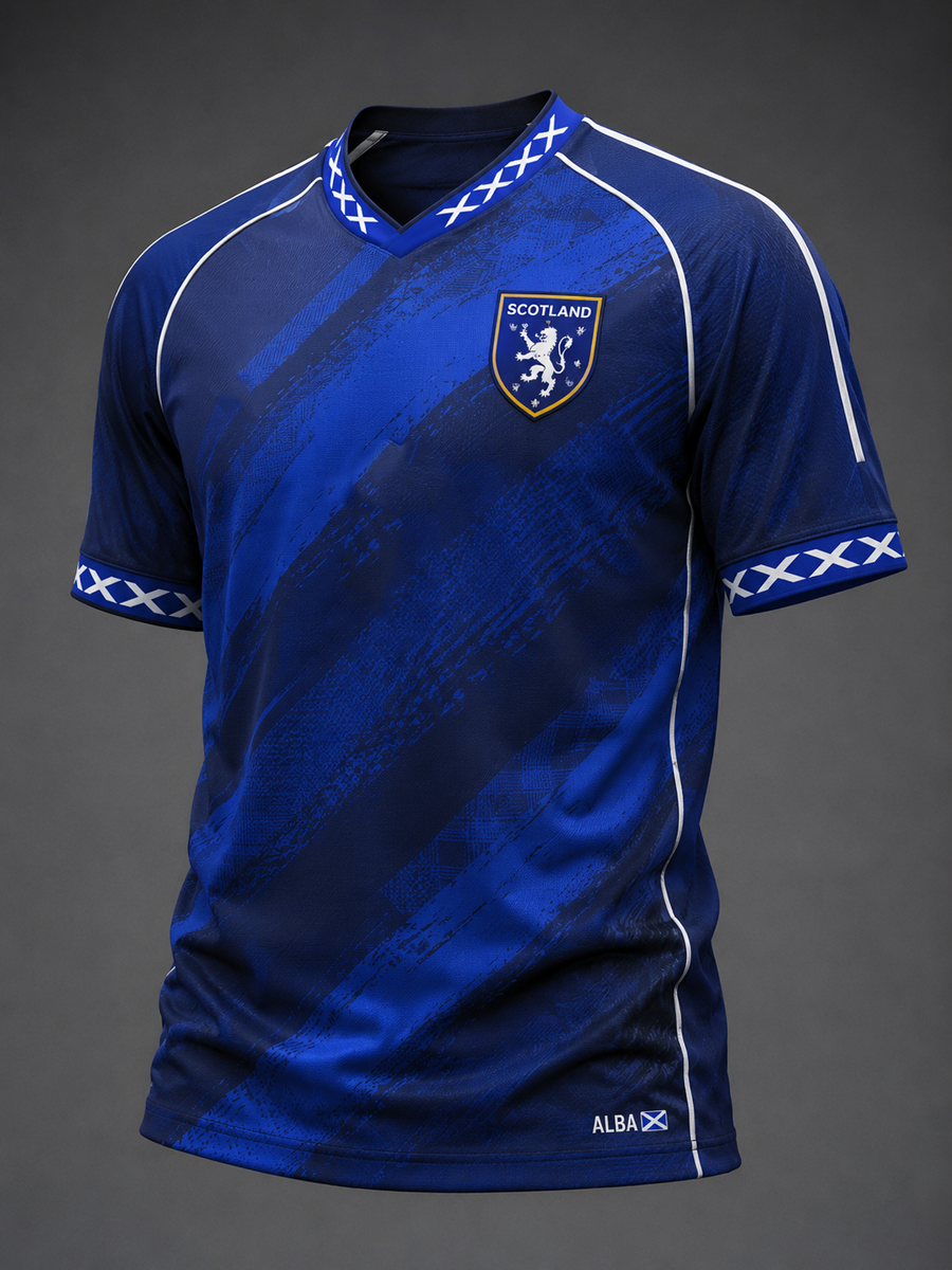 Men's Scotland Printed V-neck T-shirt