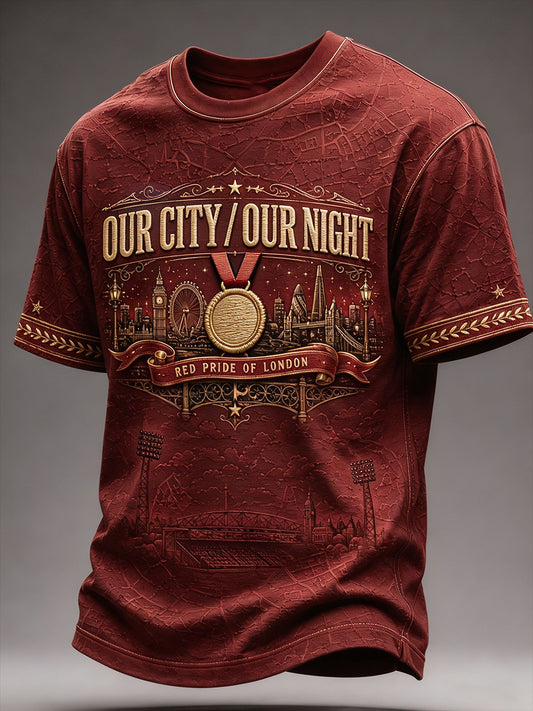 Men's North London Football Lover Printed T-shirt